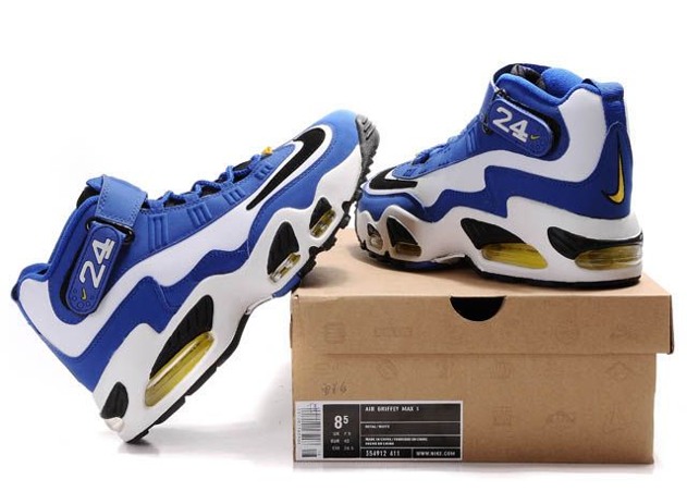 Nike Ken Griffen Max Chaussures Hommes 2014 Bleu Blanc (2)